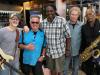Rockett 88: Mike “Pops Diesel” Petrillo (guitar), Mark “Dr. Harmonica” Kenneally (harmonica/vocals), Michael “Spike” Bryant (percussion), Pat Reading “The Ridley Rasta” (bass) & Darryl Ray Jenkins (te